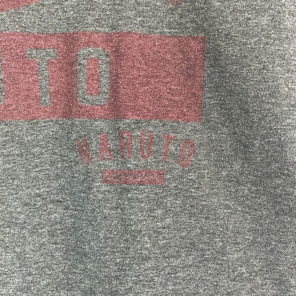 Naruto charcoal gray Tshirt with burnout vintage graphic shinobi ninja large - Picture 2 of 4